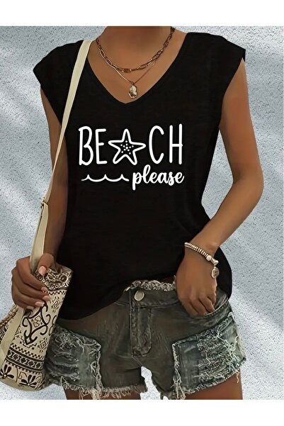 Deocept ΓΥΝΑΙΚΕΙΟ ΑΜΠΡΑΦΤΟΥΜΕΝΟ ΜΠΛΟΥΖΑ ΜΕ ΣΤΑΜΠΑ ΠΑΡΑΛΙΑΣ