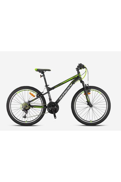 Kron VORTEX 4.0 24 Jant 21 Vites V-Fren Çelik Çocuk Bisikleti Siyah Yeşil Vit...