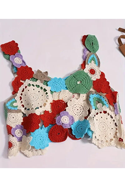 Neel butik Örme Crop Süveter