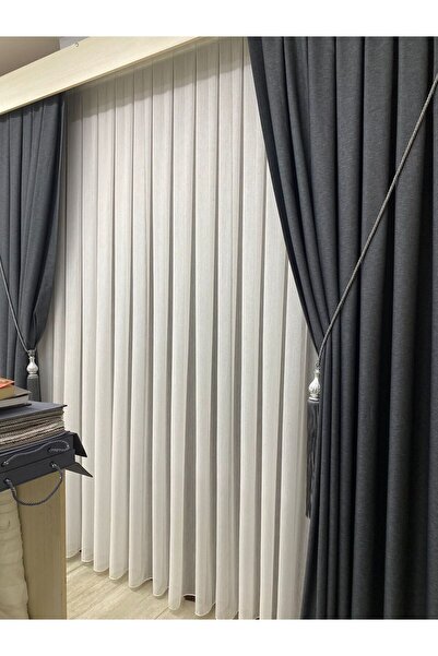 Suradesign İtalyan Simli Bambu Tül 1/3 Sık Pile Salon Perdesi Yeni Sezon