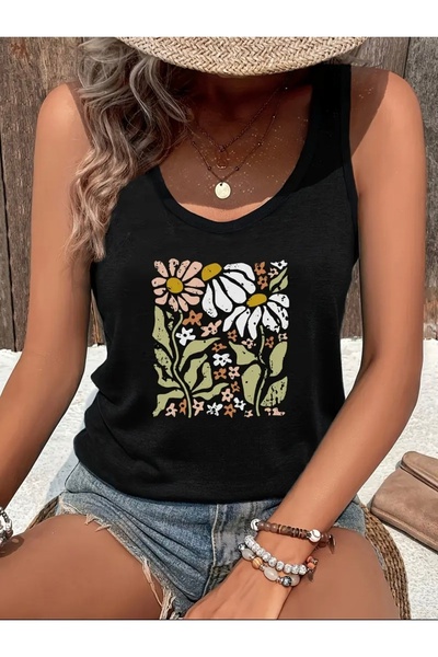 Deocept Daisy Art Printed Women's T-Shirt