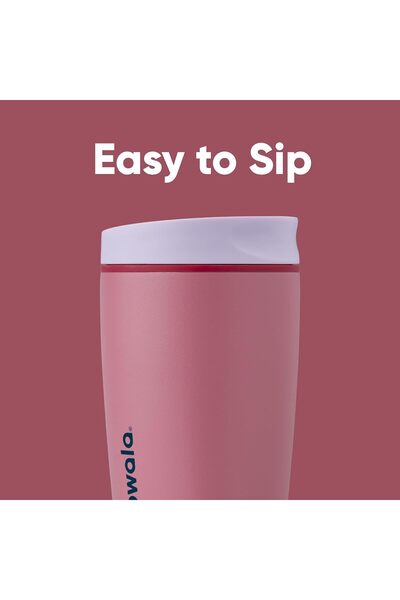 owala SmoothSip Slider Insulated Stainless Steel Coffee Tumbler, Reusable Iced Coffee Cup, Hot Coffe