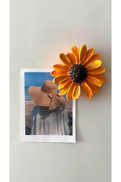 Jovial Hediyelik 2 Adet El Yapımı Çiçekli Papatya Magnet ( Fotograf ve not tu...