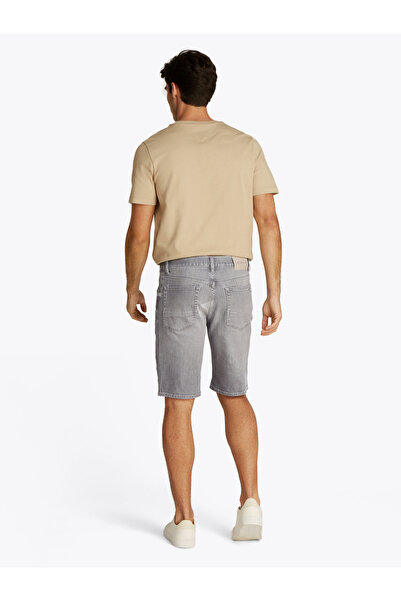 Tommy Hilfiger Men Mice Grey 5 Pocket Brooklyn Whiskered Slim Denim Short