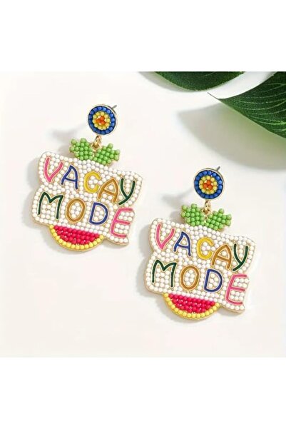Just Pretty Corner Spring and Summer Bohemian Rice Bead VACAY MODE Earrings