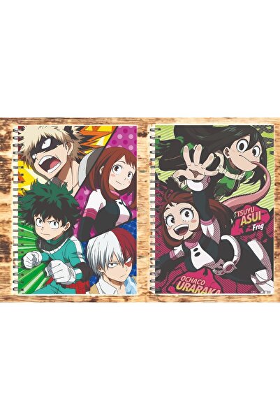 nihonwosekai 2 Pcs My Hero Academia Anime A5 Size Spiral Notebook 50 Sheets My Hero Academia Mha