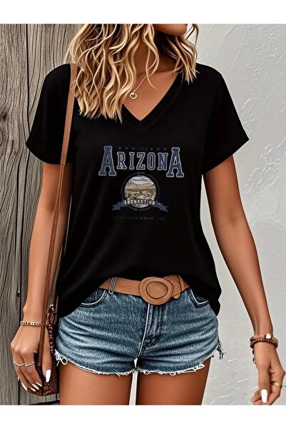 Deocept ΓΥΝΑΙΚΕΙΟ ΜΠΛΟΥΖΑ ARIZONA PRINTED OVERSIZE V-NECK