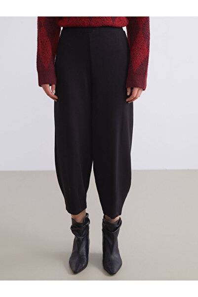 LC Waikiki Дамски панталони с еластична талия в черно