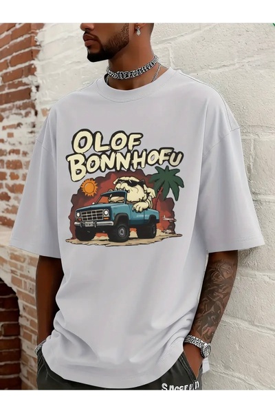 Deocept Olof Bonnhofu Printed Oversize Crew Neck T-Shirt