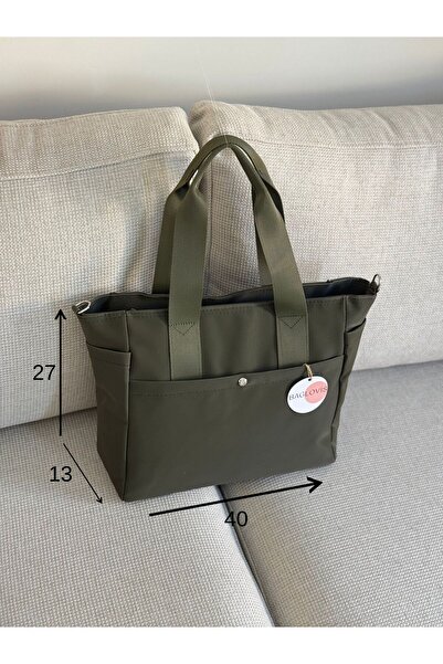 BAGLOVİS Kolon Askili Satin Fabric Khaki Women's Shoulder Bag En40 Size27