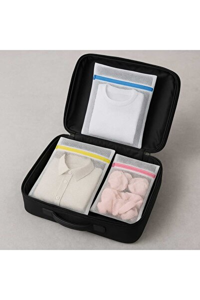 she berrak 3 Pcs Suitcase Organizer with Colored Zipper