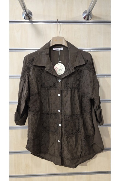 Park Moda Chrysanthemum Lace Italian Cotton Shirt