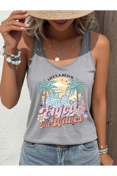 mercoledi Enjoy the Waves Printed Women's T-Shirt