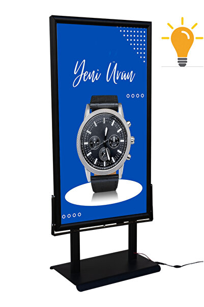 DESMARK 50x100 Neolight Led Işıklı Reklam Panosu - Sac Tabanlı Led Poster Pan...