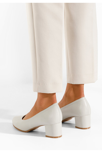 B T Shoes Zinia grey chunky heel shoes
