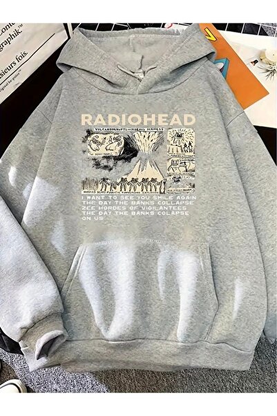 Deocept Hanorac cu glugă UNISEX OVERSIZE IMPRIMAT RADİOHEAD