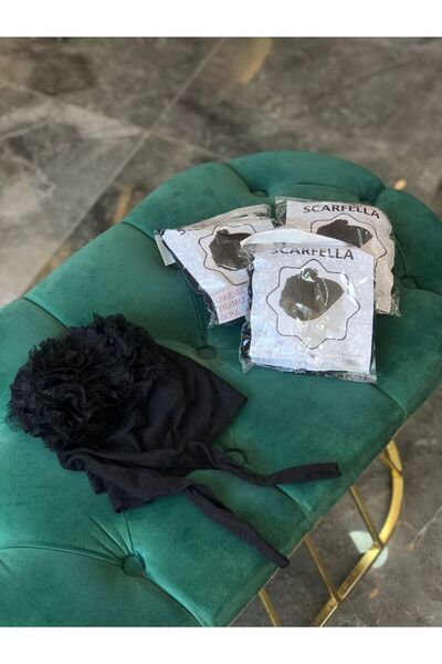 PRENSES ŞAL SCARFELLA DİKİŞSİZ FIRFIRLI BONE