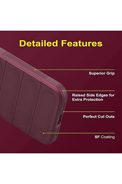 Petite Tuds High Protection Case for iPhone 16 Pro Max, Tuds Grip, P32, Thermoresistant plastic, Berry Purple