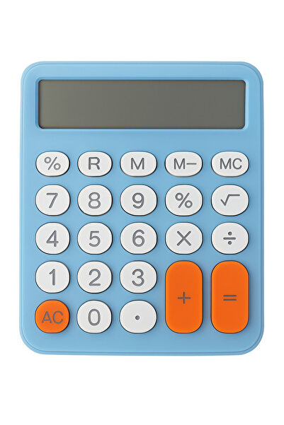 TSUMAB Large Display Desktop Calculator – Dual Power with Big Buttons