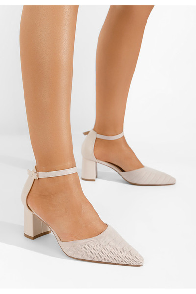 B T Shoes Γοβες Silvena μπεζ