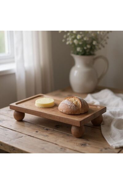 PUDRAM 21 Piece Wood & Wicker Presentation Set – 6 Platters, 6 Plates, 6 Coasters, 2 Presentation Holders, Spoon Rest