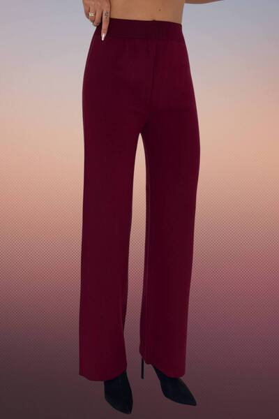 Moda Amore Knitwear Vest Trousers Double Set - Wide Leg Set with Knitted Vest 66018