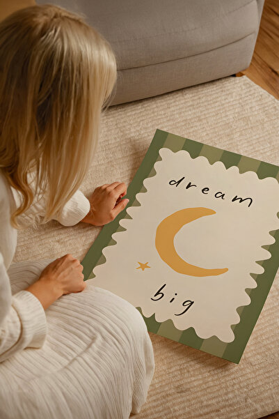 Home Erkek Çocuk Odası Dekoru, Büyük Ay ,Çocuk Odası Söz Baskısı, Çerçevesiz ...