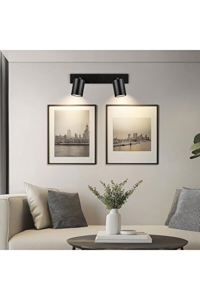 RİOLİGHT MODERN SİYAH MUTFAK,SALON,GİYİNME ODASI,CAFELER İÇİN GÜN İŞİĞI METAL1 2Lİ SPOT(AMPUL DAHİL