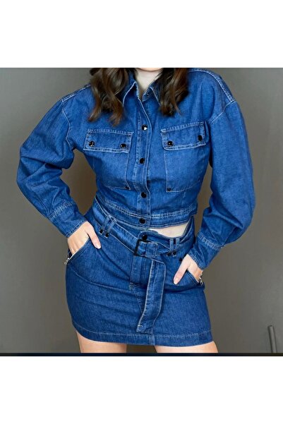 neonlife Tansel kot denim ikili takım