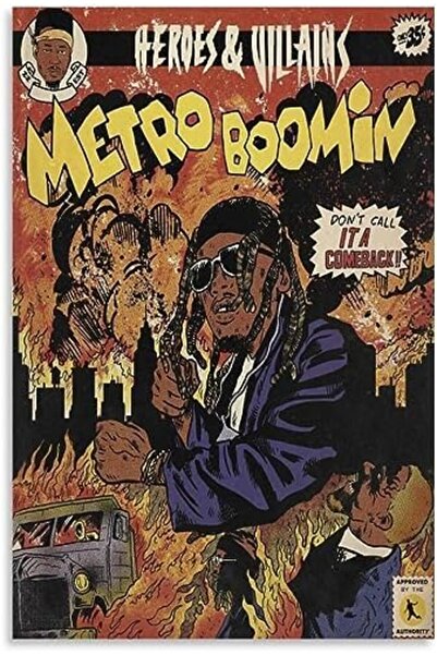 Today Idea Metro Boomin Heroes & Villains Poster – Music Wall Art 40x60 cm Un...