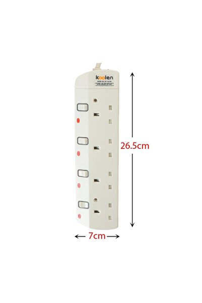 Koolen Electric Extension Cord 5m with 4 Ports