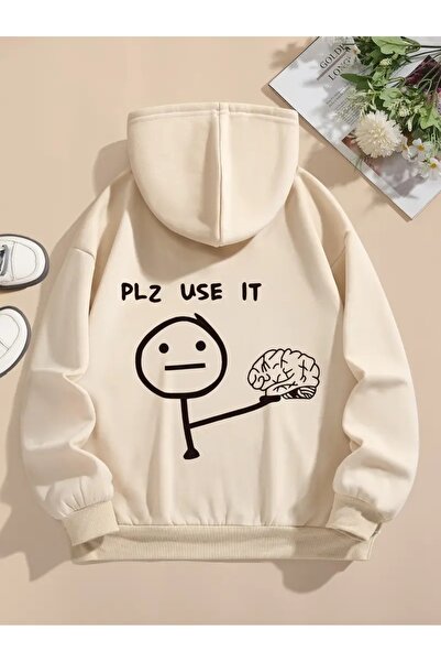 mercoledi PLZ USE IT SWEATSHIRT OVERSIZE IMPRIMAT