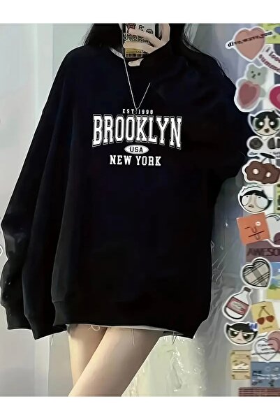 Deocept BROOKLYN NEW YORK PRINTED OVERSIZE UNISEX ΓΥΝΑΙΚΕΙΟ/ΑΝΔΡΙΚΟ ΦΟΥΤΕΡΚΕΤ...