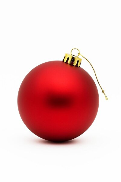 BeySüS Christmas Tree Ornament Matte Red Cute Ball 15 cm