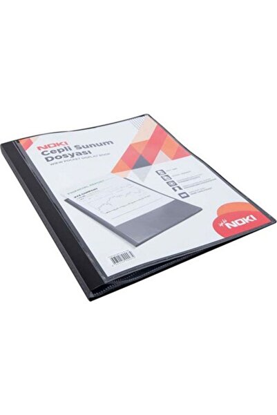 Noki Presentation File with Pocket 10 Pieces Black 64110-N-190 1 Piece