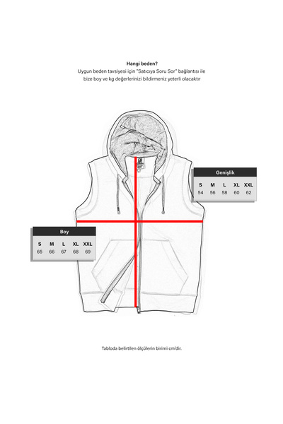 Cottonland Men's Cormac Regular Fit Three Thread Unbrushed Hooded Sweat Vest Black