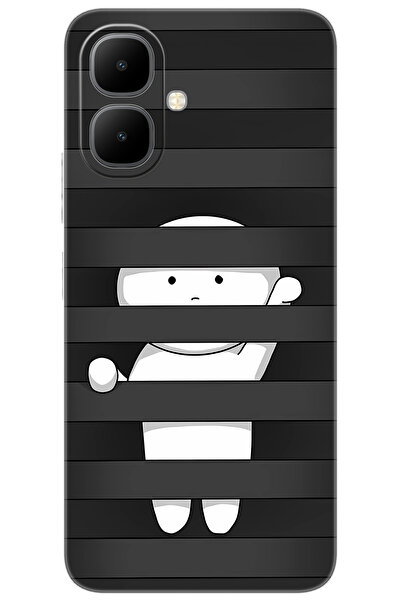 Ceppare iNfinix Smart 10 (X6725) Uyumlu Kılıf Desen Baskılı Silikon Saklanan Karakter STK:665 CP-9aL2H7I