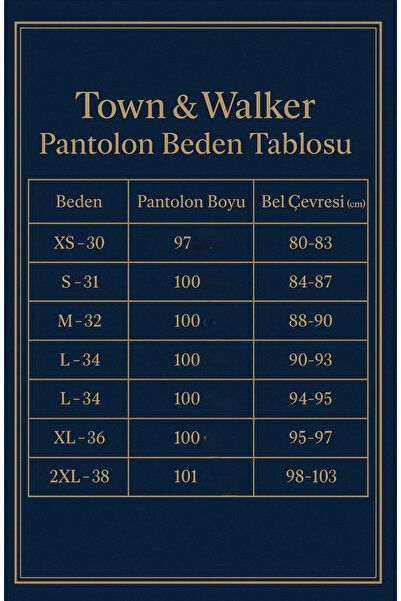 town walker Erkek Baggy Kumaş Pantolon Old Money