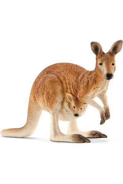 SCHLEICH 14756 Wild Life Kangaroo Figure – Realistic Animal Model for Kids (Ages 3–8)