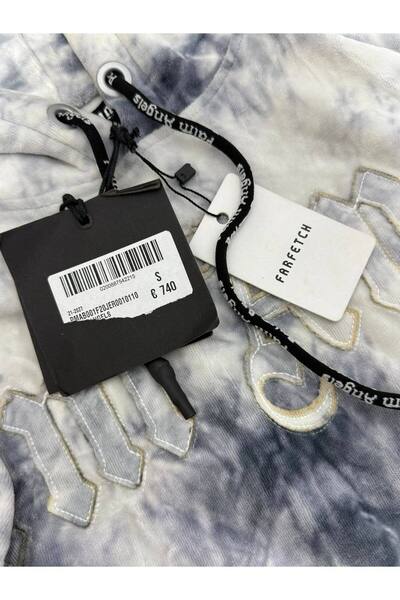 Palm Angels FW20 Tie‑Dye Gothic Logo Hoodie Sweatshirt S Beden