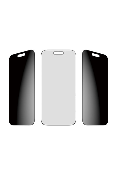 Panzer Glass واقي شاشة بإطار أسود ومقاس واسع للغاية لهاتف iPhone 17 Pro - الخصوصية