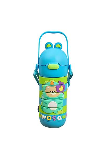 Tradeo Kids Cartoon Animal Puzzle Water Bottle, Stainless Steel Tumbler with Rotating Jigsaw Design