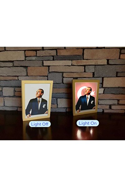 COCOTA TOYS Wooden Fun Kişiye Özel Işıklı Çerçeve – 13×18 cm – USB Kablolu & Ayarlanabilir Işık