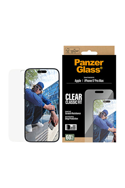 Panzer Glass واقي شاشة كلاسيكي مناسب لجهاز iPhone 17 Pro Max - شفاف
