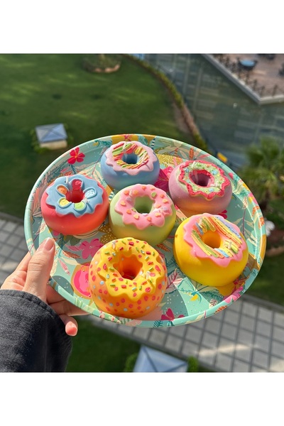 BalibeeCandle Renkli donut mum 6 lı