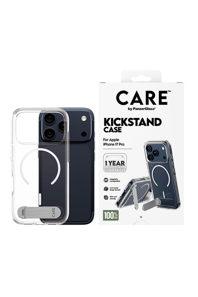 Panzer Glass حافظة CARE Features مع حامل Magsafe لهاتف iPhone 17 Pro - شفاف