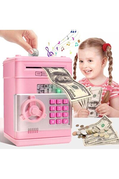 Store7 صندوق نقود إلكتروني للأطفال مزود بلوحة مفاتيح ورمز سري - خزنة توفير آم...