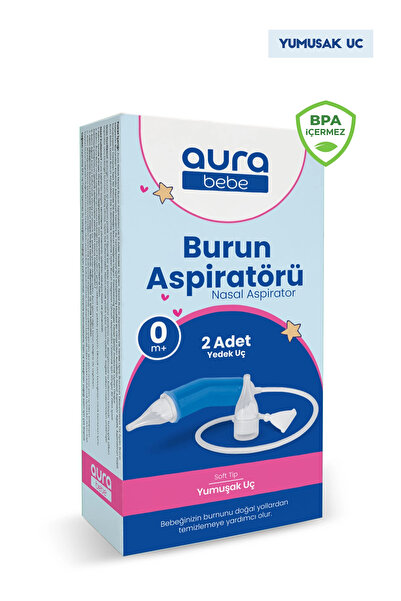 Aura Bebe Bebek Burun Aspiratörü Ve 2 Adet Yedek Uç