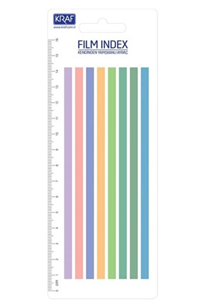KRAF Index Film Pp 8 Colors X 20 Sheets 5 X 135 mm Bright Color 85135 1 1 Piece