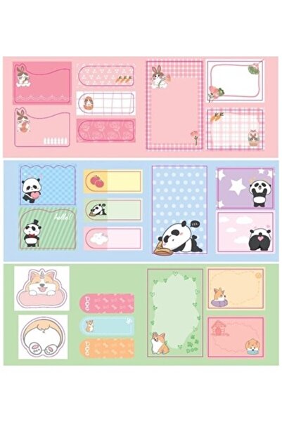 KRAF Adhesive Note Paper Set with Animal Pattern - 2 Pieces